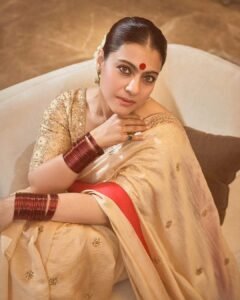 Stunning Bollywood actress in durga pooja celebration