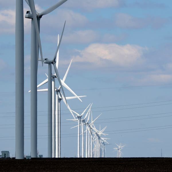 A wind farm near Lafayette, Ind. Mr. Biden’s fallback plan would provide $555 billion in clean energy tax credits and incentives, which would still be the largest amount ever spent by the United States to address global warming