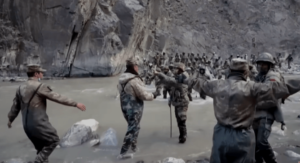 An image of Galwan valley clash between Indian and Chinese soldiers.