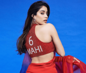 Actress Jahnvi Kapoor showed off her jersey number during the trailer screening on Sunday