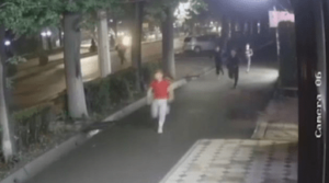 Security cam footage shows groups of Kyrgyz men chasing a foreign national on the night of May 17. API