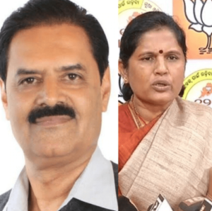 Six-times BJP legislator Kanak Vardhan Singh Deo (L) and Pravati Parida (R) will be the new Deputy CM's of Odisha. AP